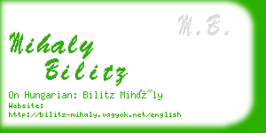 mihaly bilitz business card